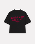 Fall in Love boxy tee nera