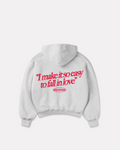 Fall in Love boxy hoodie grigia