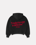 Fall in Love boxy hoodie nera
