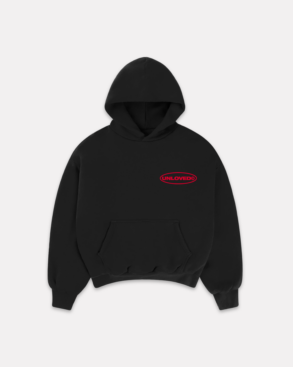 Fall in Love boxy hoodie nera