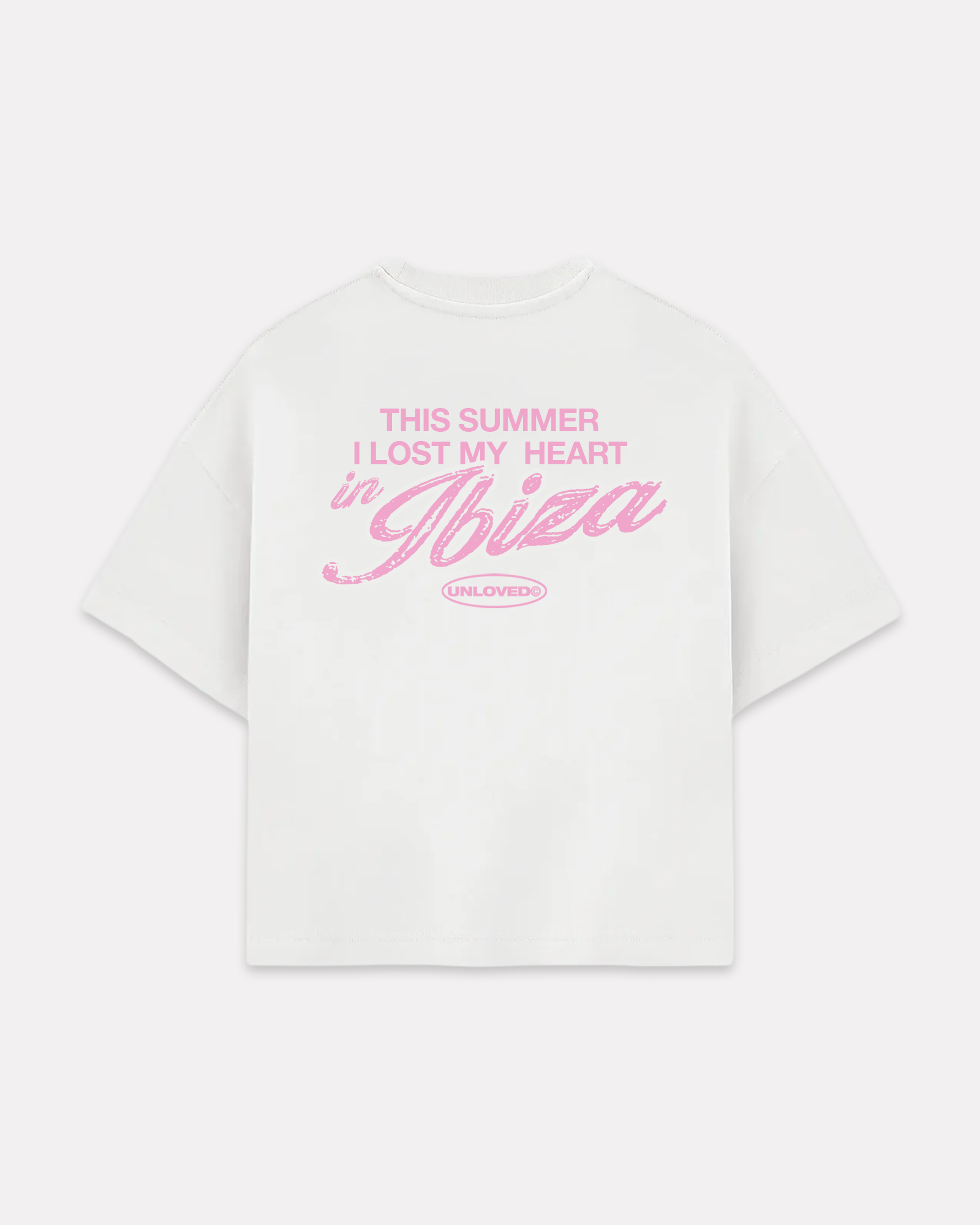 Ibiza holiday boxy tee bianca