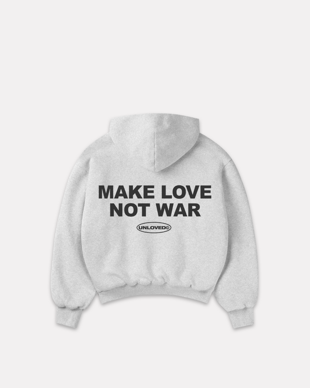 Peace boxy hoodie grigia