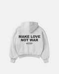 Peace boxy hoodie grigia