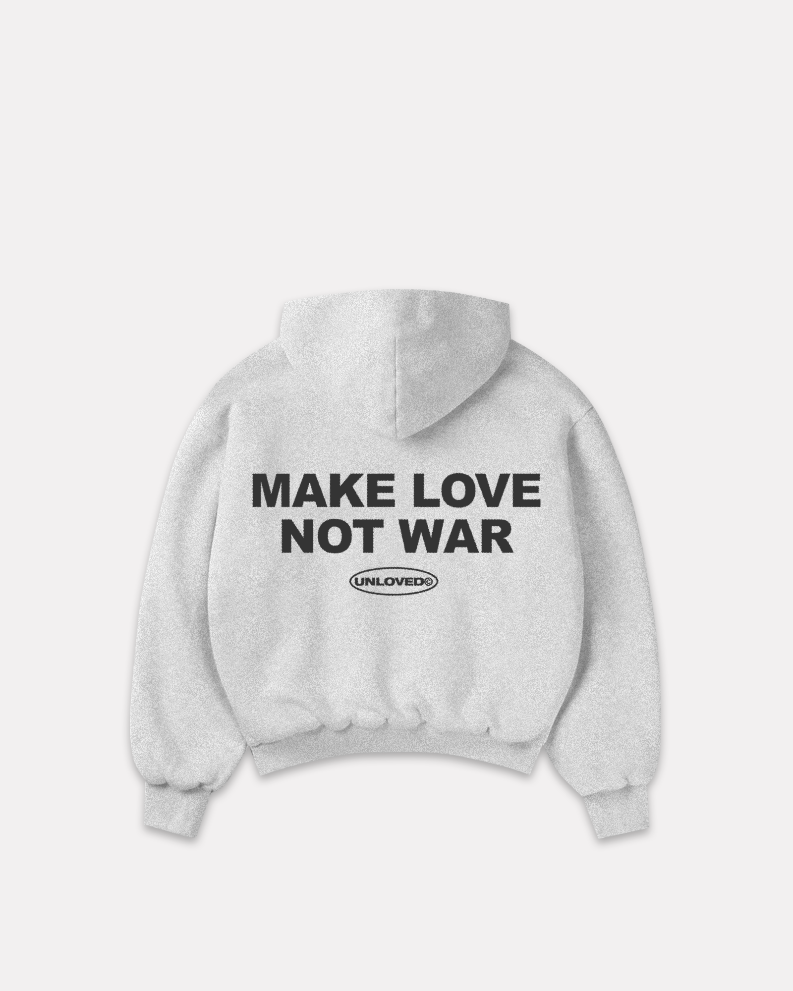 Peace boxy hoodie grigia