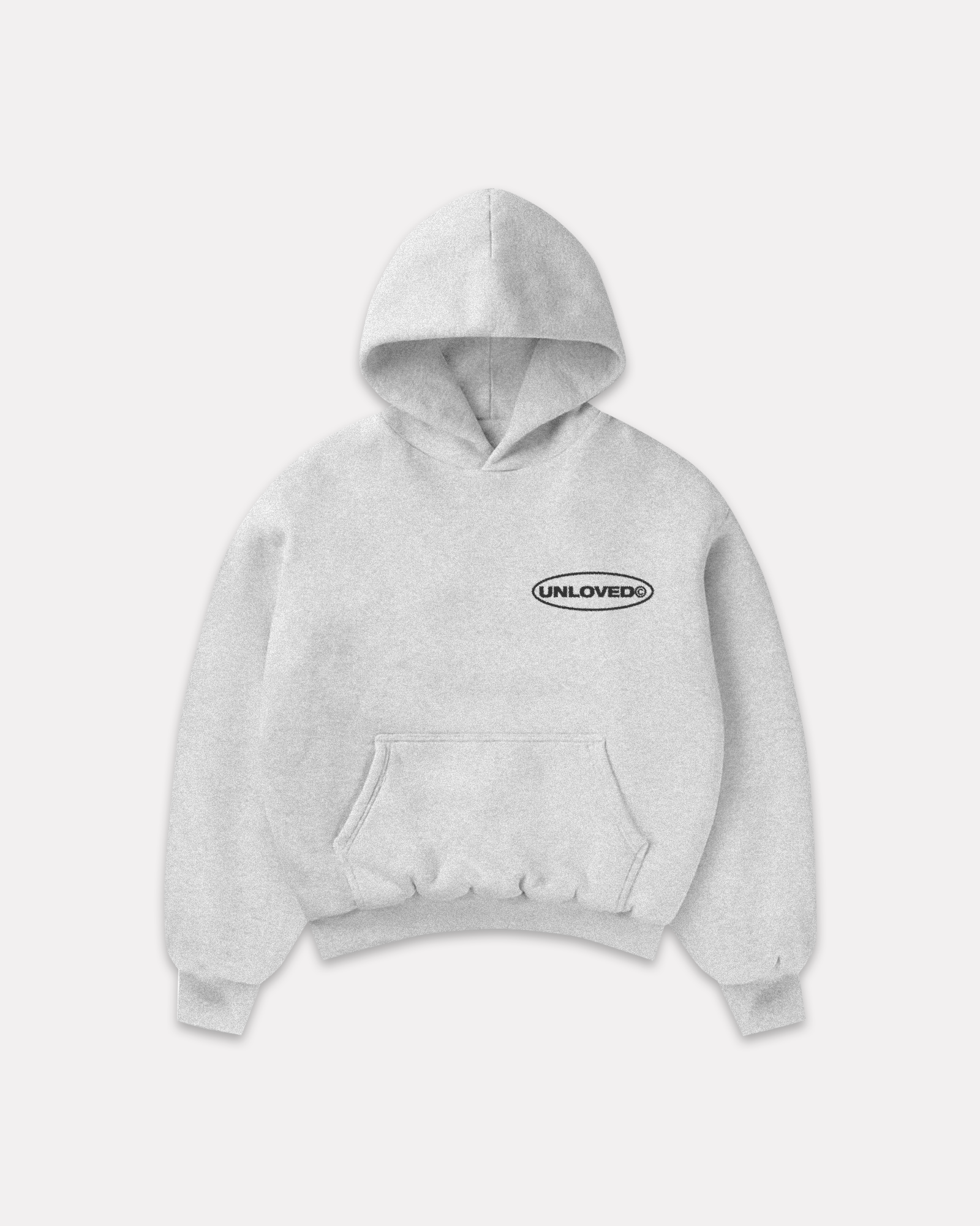 Peace boxy hoodie grigia