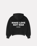 Peace boxy hoodie nera