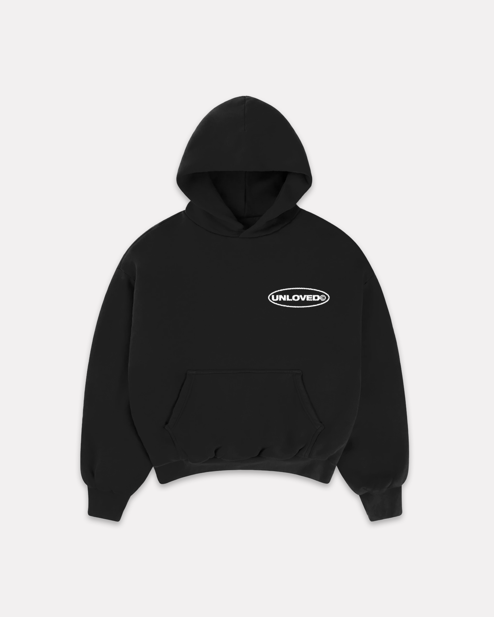 Peace boxy hoodie nera