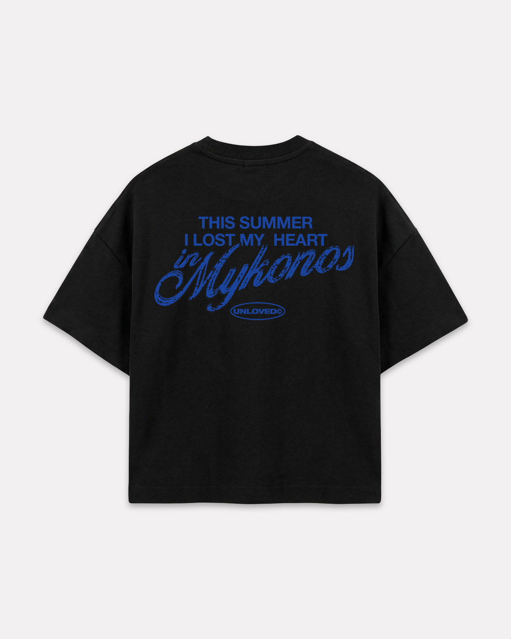 Mykonos holiday boxy tee nera