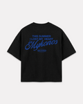 Mykonos holiday boxy tee nera