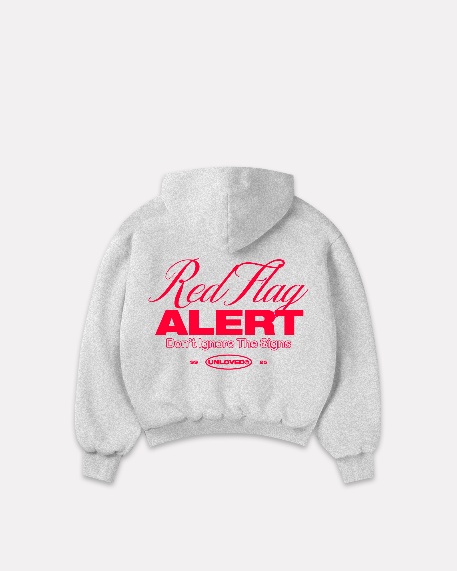 Red Flag boxy hoodie grigio