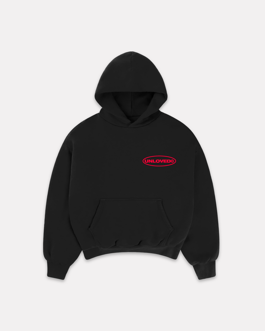 Red Flag boxy hoodie nera