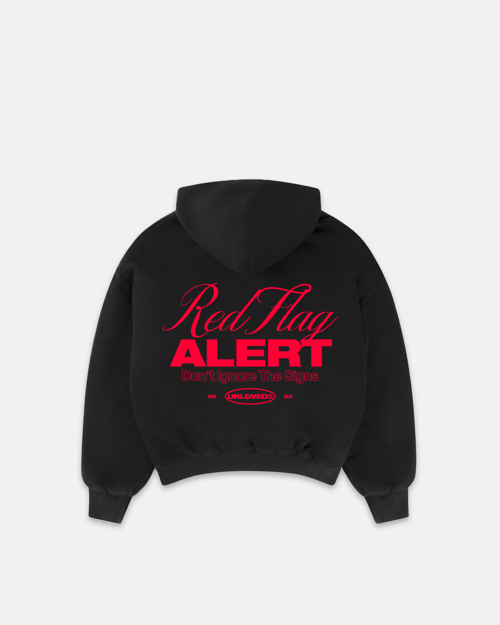 Red Flag boxy hoodie nera